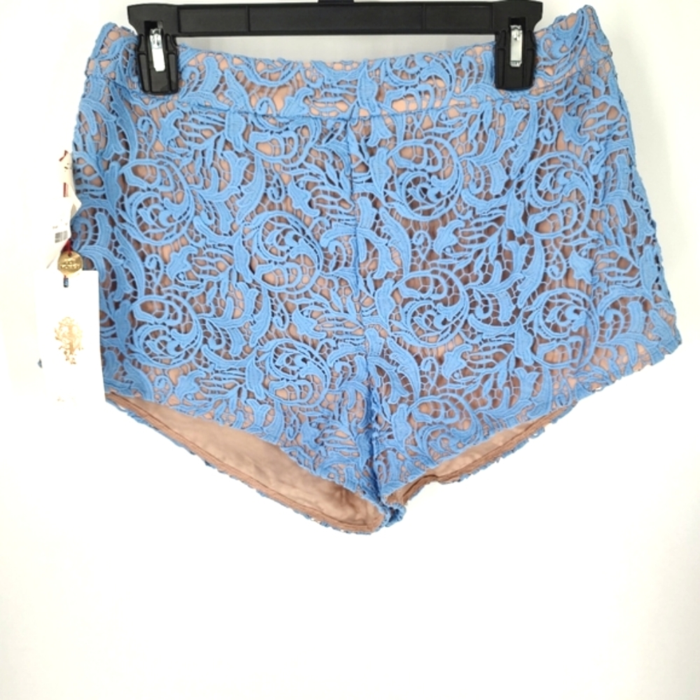 The Jetset Diaries Blue Lace Shorts